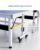 Table de ping-pong pliable de taille standard pour intérieur/extérieur avec roues, portable pour la maison, le club, les matchs/entraînements, logo personnalisable