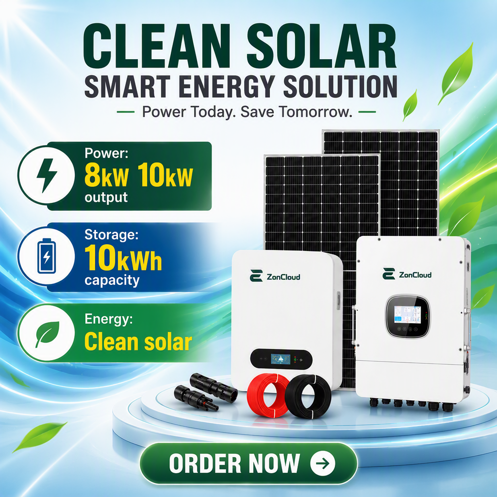 Premium 5-20kW Lithium Ion Solar Storage System Monocrystalline Panels MPPT Controller For Home Power Supply 25-Year Warranty