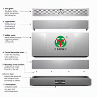 Hotte d'extraction commerciale technique pour grillades, auvent de grillade ESP avec dimensionnement personnalisé et support CFM pour projets de restaurants de steak