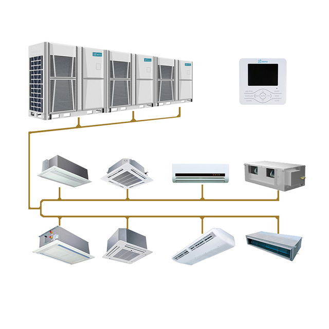ZERO Indoor Recovery 1/2/3/4/5/6 Ton Air Conditioning Units 4 Way Cassette 50 Hz R410a VRF VRV 6500 8 HP System Air Conditioner