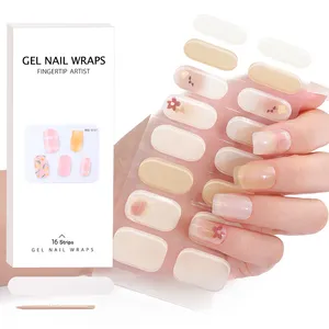 Nhà máy trực tiếp bán buôn độ bóng cao UV varnishing cầu vồng Cổ Tích pha lê trong suốt Nail Gel Sticker