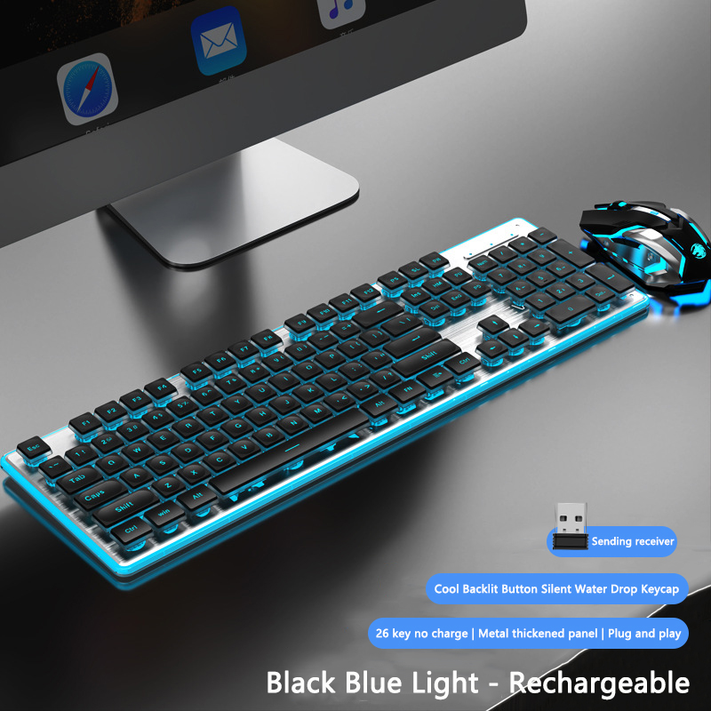 Argent Noir - [Sans fil - Avec récepteur]