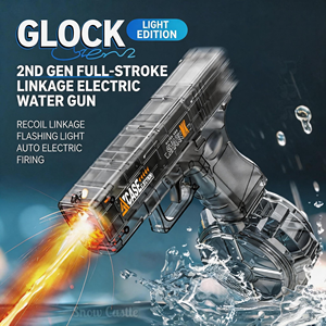 Pistolet à eau haute vitesse d'été avec lumière LED, batterie lithium grande capacité, jouet pour enfants - Product Image 1