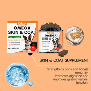 कुत्तों में ओमेगा स्किन कोट के पूरक 200 जी सैल्मन तेल धा एपा स्वस्थ त्वचा चमकदार कोट फैक्ट्री को सपोर्ट करता है - Product Image 2