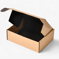 Boîtes en carton ondulé noir écologiques et recyclables en forme d'avion avec logo personnalisé en relief à prix raisonnable