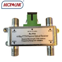 Récepteur FTTH CATV RF 45~1000MHZ HFC Récepteur optique passif intérieur à 4 voies