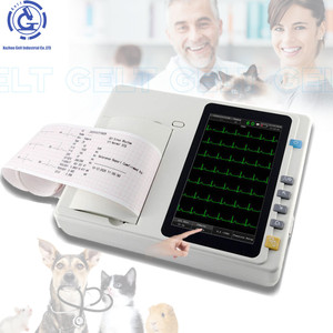 Pet Electro kardiogramm Wireless Preis EKG Monitor führt 18 12 Kanal tragbare Tier Veterinär Tierarzt EKG-Maschine mit Wagen - Product Image 1