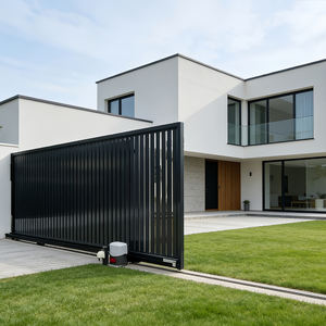 Portail Coulissant Automatique Moderne pour <span class=keywords><strong>Entrée</strong></span> de Villa, en Aluminium, Sécurité de Voie d'Accès, Design de Luxe, Sans Rail - Product Image 1