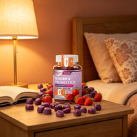 Gummies Probiotiques pour Femmes Marque Privée JCC – Extrait de Canneberge, Fibres Prébiotiques, Végétaliennes