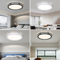 Plafonnier LED Tri-proof à Cadre Creux 3000k/4000k/6000k, Châssis en Fer, Couvercle en PP, IP40, Éclairage Intérieur pour Salon et Chambre à Coucher