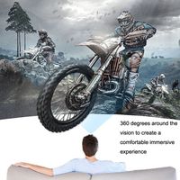 Casque de réalité virtuelle 3D de haute qualité pour jeux, avec bandeau réglable, écran 50-80 pouces, casque de jeu à porter sur la tête