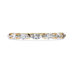 Bague de style Art Déco vintage avec diamant de laboratoire taille marquise et détails en milgrain - Product Image 4