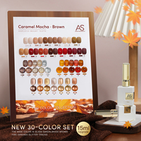 Kit de vernis gel UV français professionnel à base d'eau, sans TPO, 30 couleurs marron, collection Hiver Automne, pour marque privée, fournitures professionnelles pour ongles de haute qualité