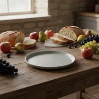 Service de table en grès élégant et luxueux |   Ensemble de 4 assiettes et bols en céramique grise |   Étanche et anti-fuite |   Compatible lave-vaisselle et four |   Accueil