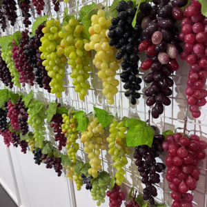 M650 PVC Vegetales Artificiales Fruta Decoración Uvas Artificiales Realistas para Cocina Restaurante Ecológico Navidad Acción de Gracias - Product Image 1