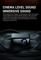 Projecteur portable OEM E590 1080P UHD avec prise en charge Android 14, Bluetooth, Wi-Fi, 1000 ANSI Lumens, nouvelle arrivée, lampe LED