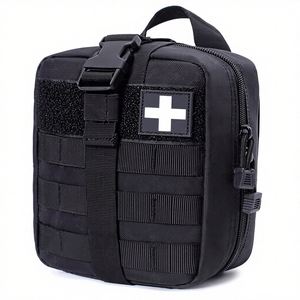 Pochette Tactique Admin Molle, Organisateur d'Équipement Extérieur, Sac Utilitaire EDC Compact Multi-Poches en Nylon avec Fermeture Éclair pour Rangement Médical et Premiers Secours - Product Image 1