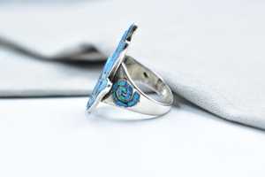 Bague en argent sterling opale aurore faite à la main, taille 11 US, bijoux en pierres précieuses naturelles pour femmes, vente en gros - Product Image 6