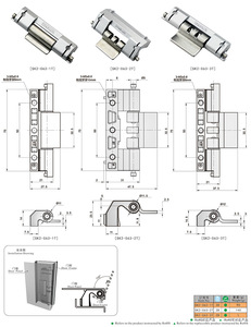 Charnière dissimulée en alliage de zinc, axe amovible, coussinet en nylon, épaisseur 11 mm, angle d'ouverture 180°, charnière gauche/droite pour portes et fenêtres - Product Image 2
