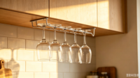 Égouttoir à verres de type suspendu sous armoire, support de verres à pied, accessoires de drainage et de refroidissement pour bar et cuisine
