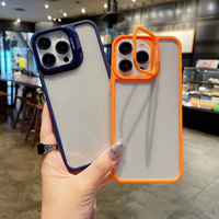 Coque pour iPhone avec anneau de caméra détachable en TPU PC violet pour modèles 14, 15, 16, 17 Pro, Plus, Max