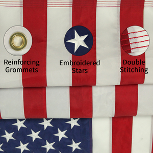 <span class=keywords><strong>Drapeaux</strong></span> américains de haute qualité en polyester, impression personnalisée du logo, 3*5 pieds, 90*150 cm, brodés, drapeau national américain - Product Image 3