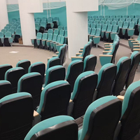 Usine vente chaude à bas prix de haute qualité pliante rangée auditorium chaises église chaises tissu d'emballage souple