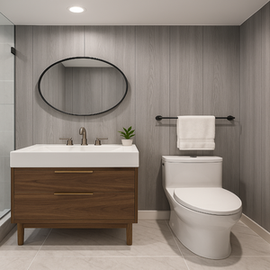 Panneau mural moderne de luxe en fibre de bambou texture pierre revêtement décoratif imperméable et ignifuge pour intérieurs de magasins de détail - Product Image 2