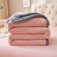 Ensemble de literie en gros Couette de luxe 4 pièces Ensemble de couette drap plat Ensemble de couette d'hiver en flanelle