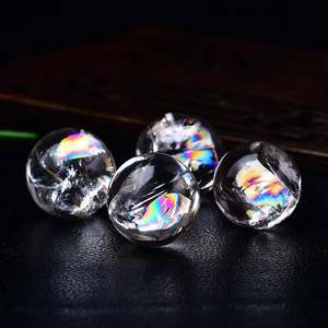 Esferas Pequeñas de Cuarzo Transparente Natural Pulido al por Mayor, Bolas de Cristal Agrietadas con Efecto Arcoíris, Esferas de Cuarzo Transparente para Sanación - Product Image 2