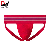 Calzoncillos Deportivos Anchos para Hombre, 95% Algodón, 5% Elastano, Clásicos, Transpirables, Tejidos, Sin Costuras, con Bolsa de Soporte, Ropa Interior, Jockstrap