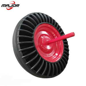 Ruedas de caucho macizo <span class=keywords><strong>con</strong></span> llanta de acero y de <span class=keywords><strong>eje</strong></span> para <span class=keywords><strong>carretilla</strong></span> de la fábrica de china - Product Image 5