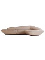 Canapé en cuir de vachette italien de luxe, design moderne et minimaliste, haut de gamme, en forme de L, pour hôtel, villa, salon, design combiné léger