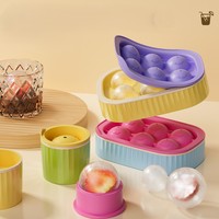 Moule à glaçons sphériques réutilisable en silicone, grand format, facile à démouler, pour whisky, outil de bar, bac à glaçons