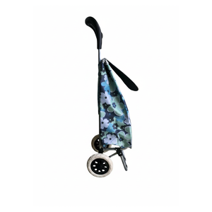 Carrello della spesa pieghevole versione aggiornata, stabilità migliorata, base larga, maniglia antiscivolo, capacità 30 kg, in acciaio al carbonio - Product Image 4