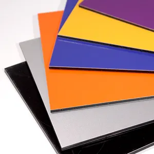 Panel Komposit Aluminium Warna PE PVDF, Pabrikan Panel Komposit Aluminium Warna 3Mm 4Mm 5Mm 6Mm, untuk Dinding Pelapis, Harga ACP ACM