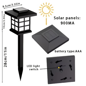 Lampes solaires LED d'extérieur pour jardin, IP44 étanches, éclairage paysager pour allée, blanc chaud, pour cour, allée, pelouse, lot de 6/12/24 - Product Image 6