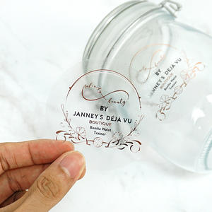 Stampa personalizzata impermeabile Logo cosmetico di lusso adesivo trasparente in lamina d'oro adesivo trasparente profumo adesivo rotolo etichetta della bottiglia - Product Image 1