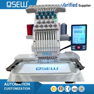 Máquina de Bordar <span class=keywords><strong>Computarizada</strong></span> QS-801S de 8 Agujas y un Solo Cabezal para Gorras, Sombreros, Camisetas, Logotipos y Etiquetas - Product Image 1