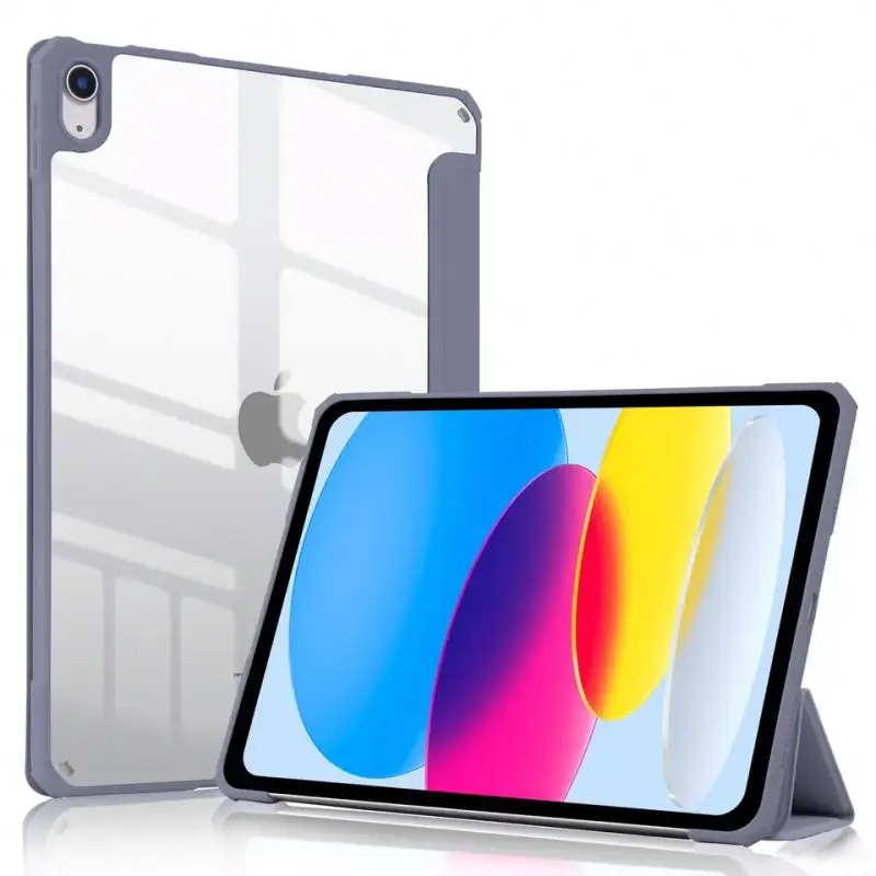 Ledertasche Acryl Transparente Hülle Tablet Cover für Apple iPad 10. Generation 10.9''