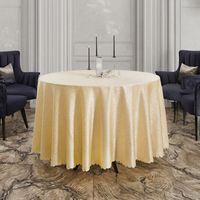Nappe de luxe en polyester jacquard tissé imperméable jaune, blanc, bleu pour hôtels, banquets, réunions, mariages - Prix de gros