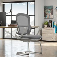 Nouvelle arrivée 2023, chaise de bureau ergonomique moderne à dossier haut, chaise d'ordinateur en tissu maillé, accoudoirs en forme de T, garantie de 3 ans