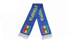 وشاح علم إثيوبيا بالجملة منتجات مخصصة لكرة القدم الهتاف مشجعي العلم الوطني وشاح شرابة شال - Product Image 2