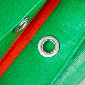 Bâche robuste 120g en HDPE PE enduit, <span class=keywords><strong>vert</strong></span>-orange, anti-UV, imperméable et résistante aux <span class=keywords><strong>d</strong></span>échirures, pour stockage <span class=keywords><strong>d</strong></span>'<span class=keywords><strong>eau</strong></span>, chargement, auvent extérieur - Product Image 6