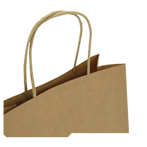 Marrón claro bolsa de papel kraft con trenzado Cadena de 120 gsm para embalaje de alimentos - Product Image 6