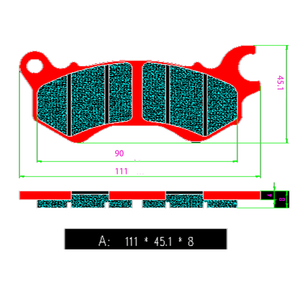 Pastillas de Freno de Motocicleta de Alta Calidad, Pastillas de Fricción para Motocicleta DAYTONA 	 DY 125 RS 2017 <span class=keywords><strong>SILENCE</strong></span> Scooters Eléctricos S01 S02 LS FA709 - Product Image 4