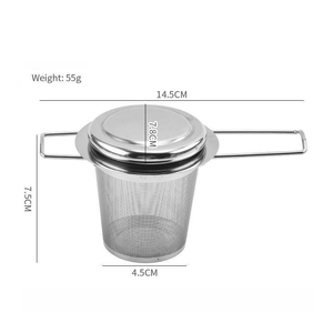 Weland laser logo miễn phí Trung Quốc Nhà cung cấp bán buôn thép không gỉ Tea Infuser lọc cho lá lỏng lẻo trà với có thể gập lại xử lý - Product Image 4