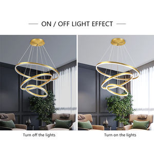 โคมไฟระย้าทรงกลมทำจากอลูมิเนียมสไตล์นอร์ดิกสำหรับห้องครัว - Product Image 4