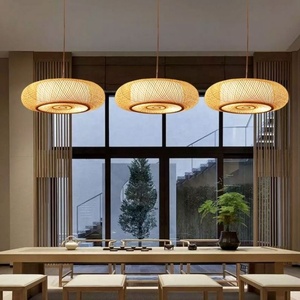 Chinese Rattan Handcraft Home Handmade Luminaria Lamp Shade Pendant Light for Bedroom HM-C-8276 Rattan <b>Hanging</b> Lamp HM-C-8276 HM - Product Image 5