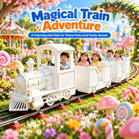 Train électrique sur rail en PRV personnalisé de grande taille pour enfants, équipement d'amusement extérieur pour centres de villégiature, centres commerciaux, parcs et aires de jeux, prix usine
